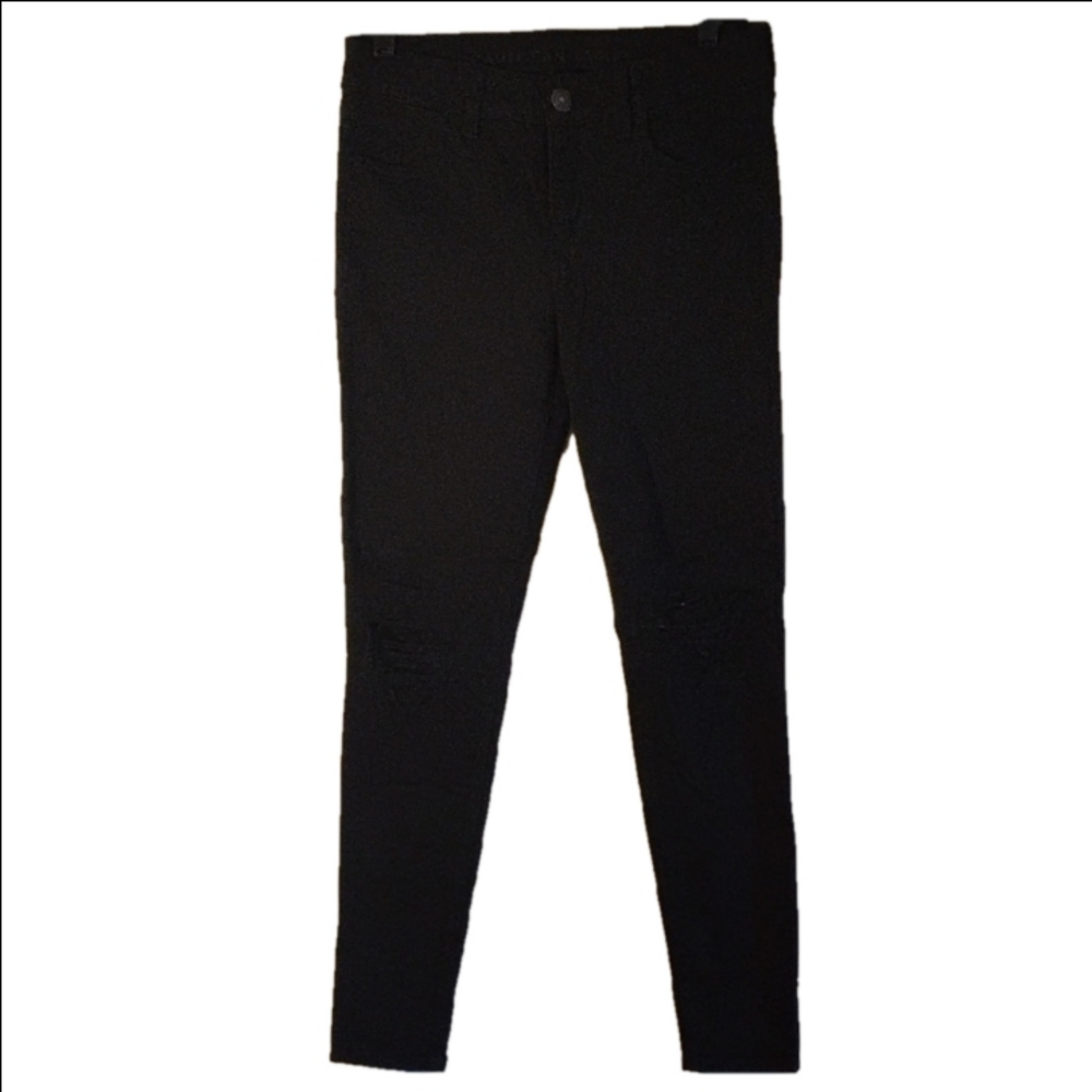 American Eagle Blackdistressed Size 8  Jeans.Next Level Stretch.